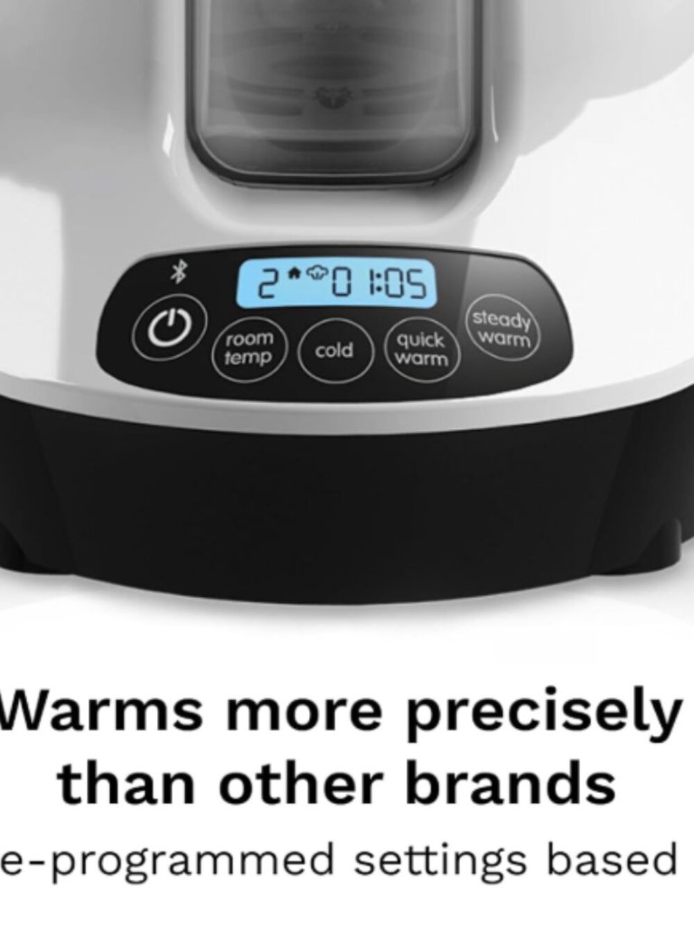 Baby Brezza Bottle Warmer & Formula Dispenser - White with Smoke Lid - Picture 5 of 5